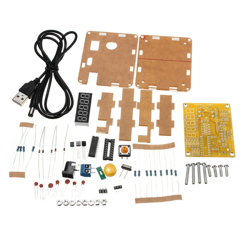 

TS-905 1HZ-50MHZ Crystal Oscillator Tester Frequency Counter DIY Kits With Case TN88