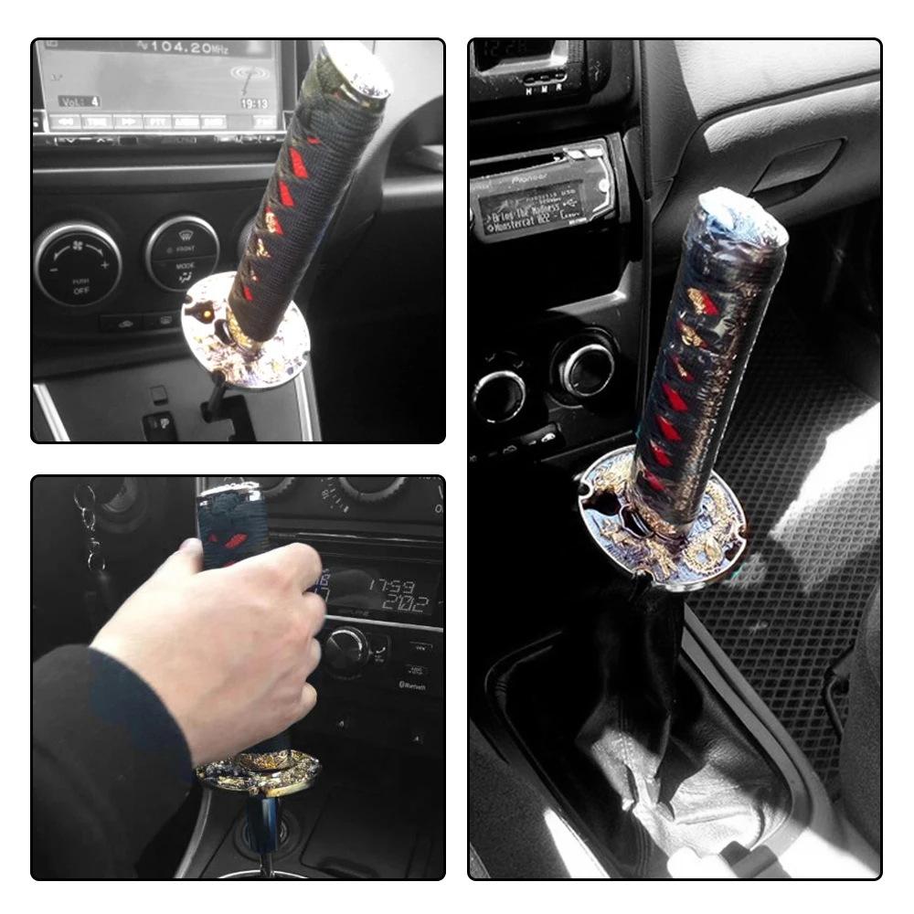 Hypertune Универсальный JDM короткий самурайский золотой дракон меч ручка