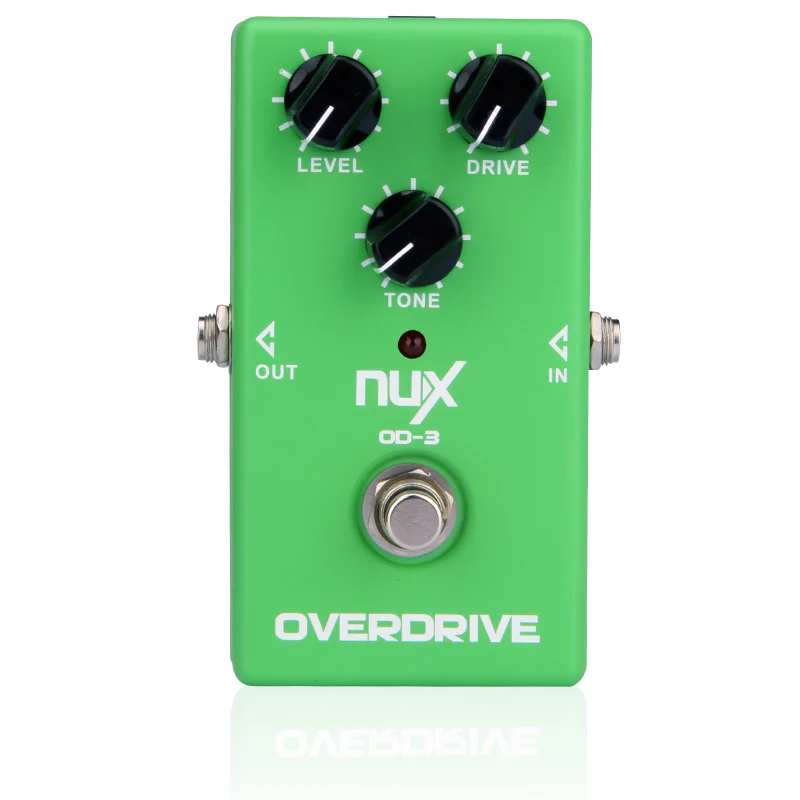 NUX OD-3 Overdrive педаль эффектов для электрогитары Ture Bypass Green Высококачественная гитарная педаль эффектов