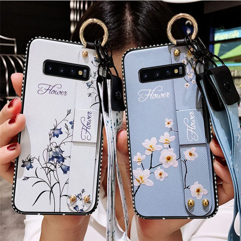 Блестящий чехол из ТПУ с алмазным ремешком для samsung galaxy s8 s9 s10 A30 A20 A70 A50 M30 20 10 A8 A9 A6 A7