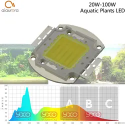 1 шт. 20 Вт 30 Вт 50 Вт 100 Вт led морской риф аквариум Освещение полный спектр светодиодный чип аквариума Лампа 380Nm-840Nm для пресноводных