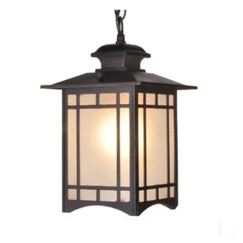 

Outdoor patio waterproof aluminum Pendant Lights corridor aisle villa outdoor painting frosted glass Pendant lamp FG203