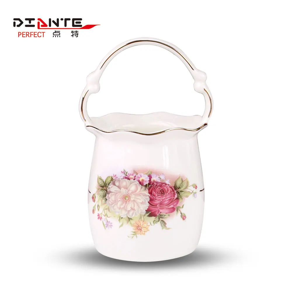 

Little flower basket Jinxiu bone spoon placed a small spoon small basket with porcelain tableware