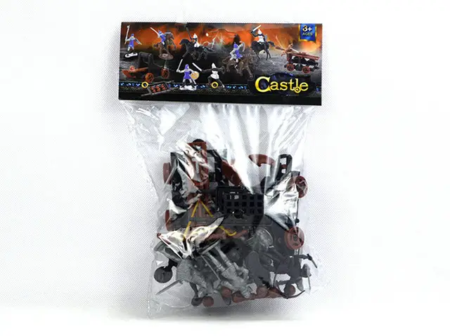 14X Children Toys fight against playset  Age of Empires Castle Soldiers Dolls And War Battering Chariot 2