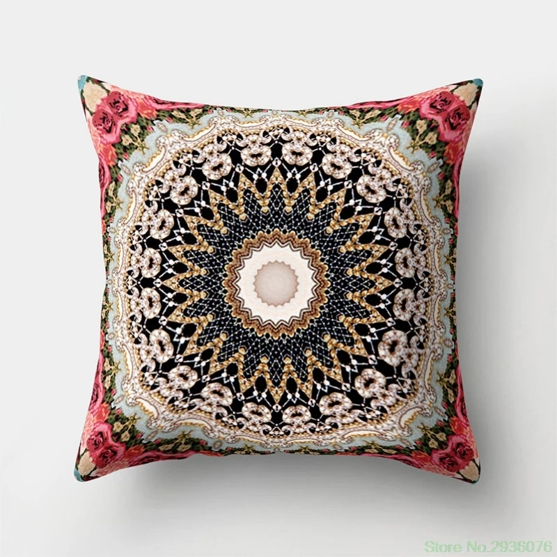 

Boho Geometric Floral Pattern Paisley Cushion Cover Throw Pillow Case Home Decor