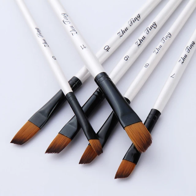 12-Piece Nylon Hair Paint Brush Set 5
