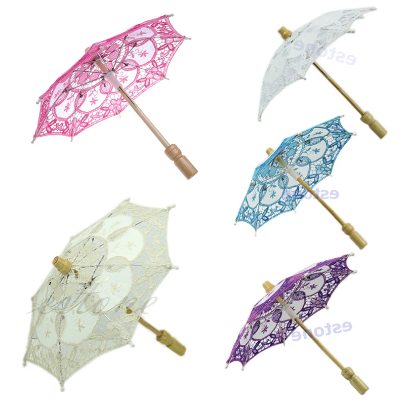 

Chinese Traditional Style HOTsale Parasol Paper umbrella Embroidered Lace For Wedding Show Decor