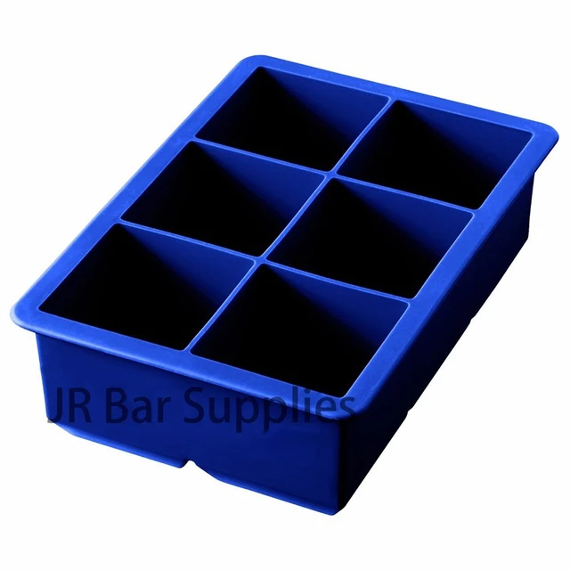 Large Cube Silicone Ice Tray, Giant 2 Inch Ice Cubes Keep Your Drink Cooled  for Hours