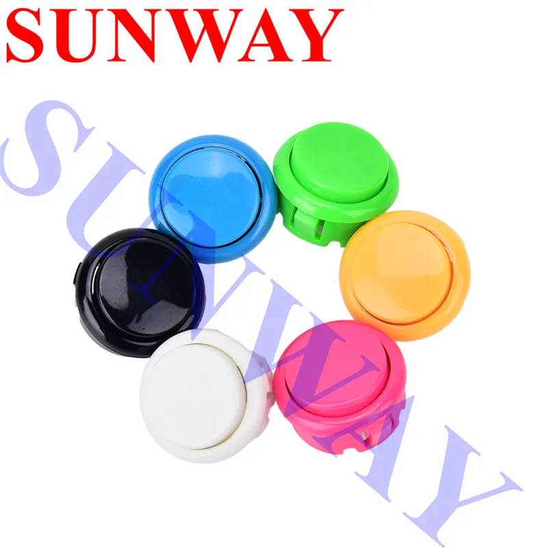 

Good Quality 30mm Round Push Button/arcade button with switch, buttons for arcade game machine DIY arcade controller 10 PCS/lot