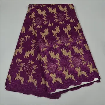 

Latest African Lace 2018 Swiss Cotton Lace Fabric Good Quality Swiss Lace Material With Stones For Man And Women Dress 30