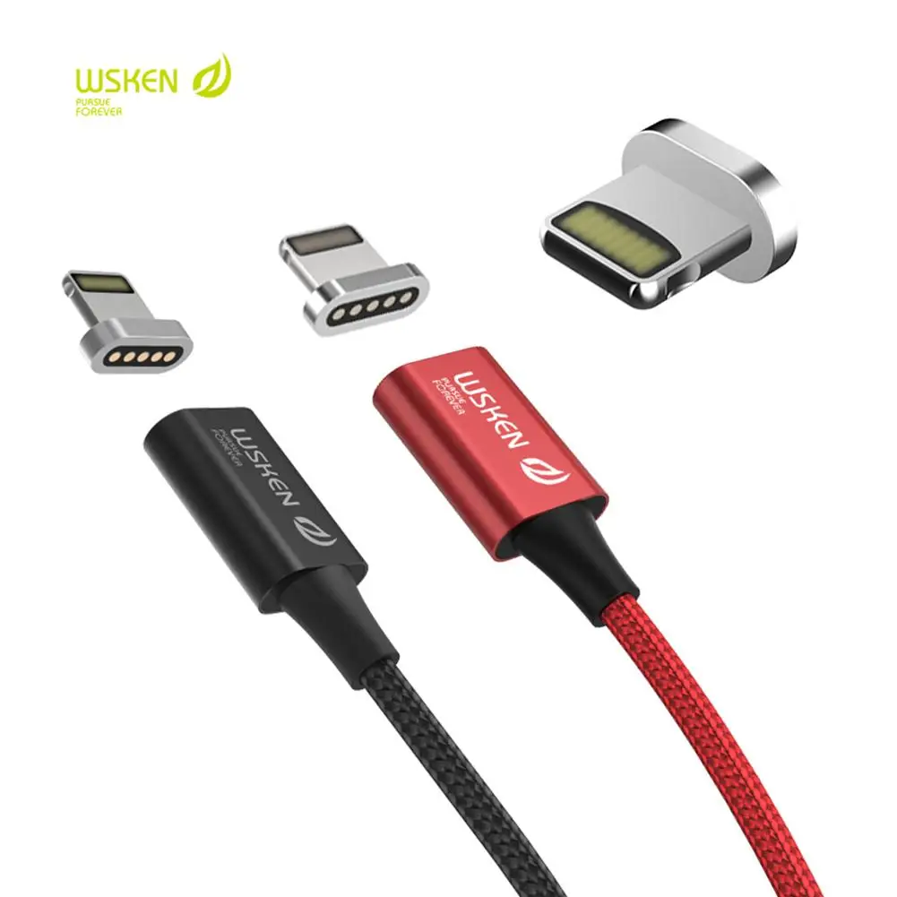 Koop Voor iPhone Kabel WSKEN Lite 1 Magnetische Charger Kabel Voor iPhone X 8 7 6 5 Met LED Licht USB data Opladen Mobiele Telefoon Kabel 1 m