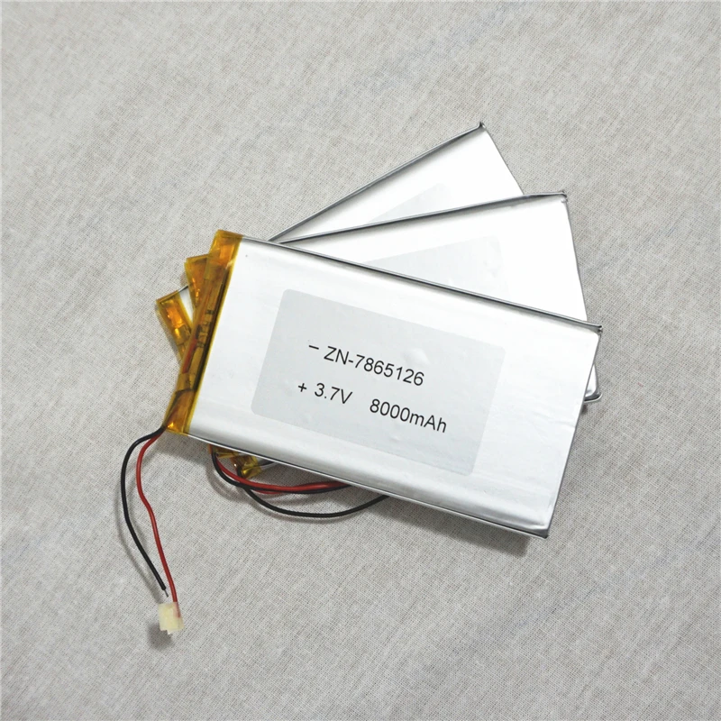 

high capacity lithium polymer Li-Pol 3.7V 8000MAH Rechargeable Size:7865126 cells with Battery Protection Circuit Board