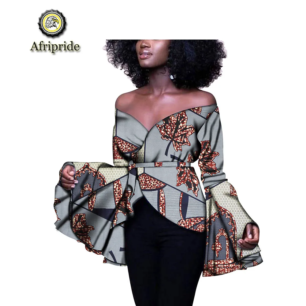 2019 AFRIPRIDE african clothes for women Sleeveless Vest deep V-Neck print short coats sexy free shipping drop shopping S1924004