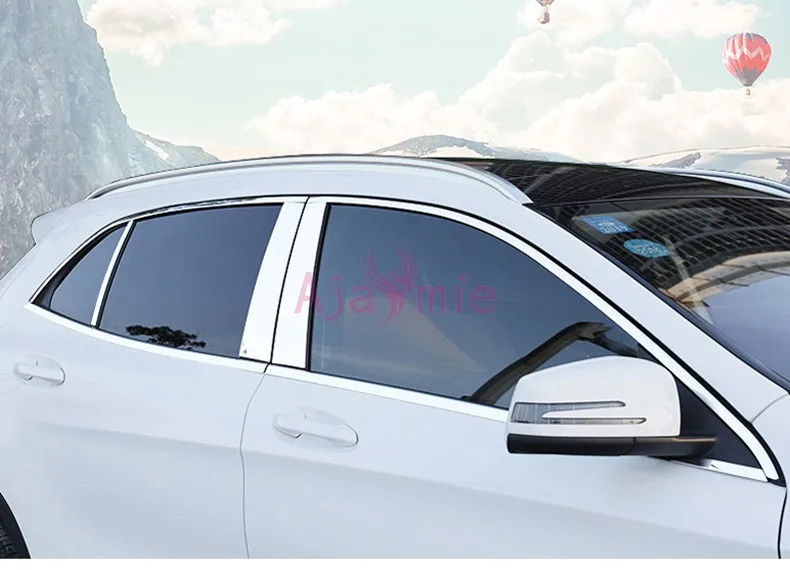 

Car Styling Window Glass Moulding Trim Overlay Frame 2014 2015 2016 For Mercedes Benz GLA 220 200 260 X156 Accessories