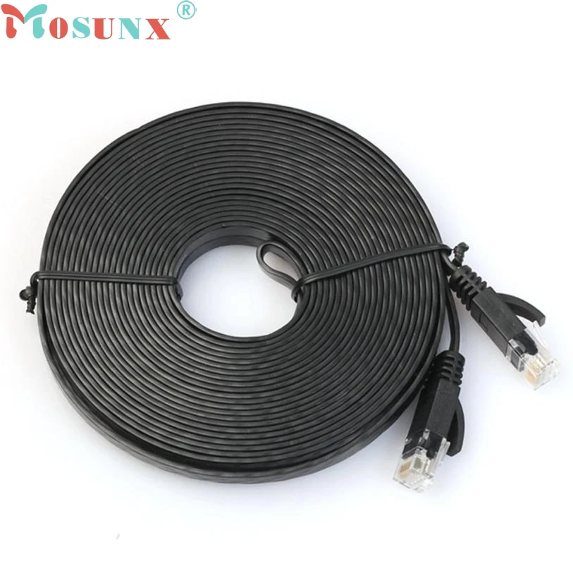 

Top Quality 1M Flat Cat6 Network Ethernet Patch Cable Modem Router RJ45 for LAN Network Durable PVC Jacket 550 MHz Apr12