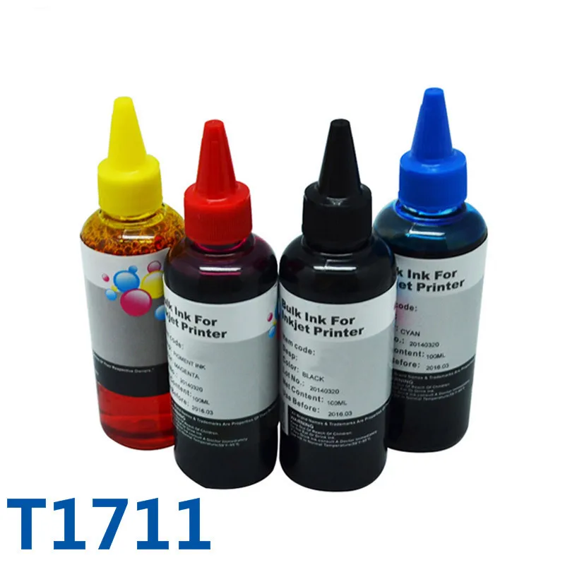 T1711 Refillable Cartridge Dye Refill Ink For Printer Epson Expression Home XP-103/XP-203/XP-207/XP-313/XP-413 | Компьютеры и офис