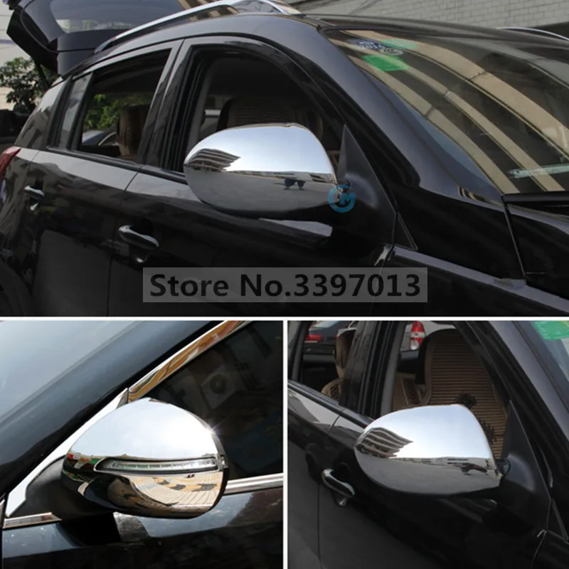 Высокое качество ABS хром заднего вида боковой Чехол Для Зеркал планки 2 шт для Kia Sportage R Автомобиль Стайлинг Аксессуары 2013