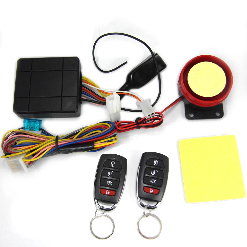 

BIUYEE 8101 12V Motorcycle Bike Anti-theft Security Alarm System Remote Control Engine starter Keyless Entry Start flash light