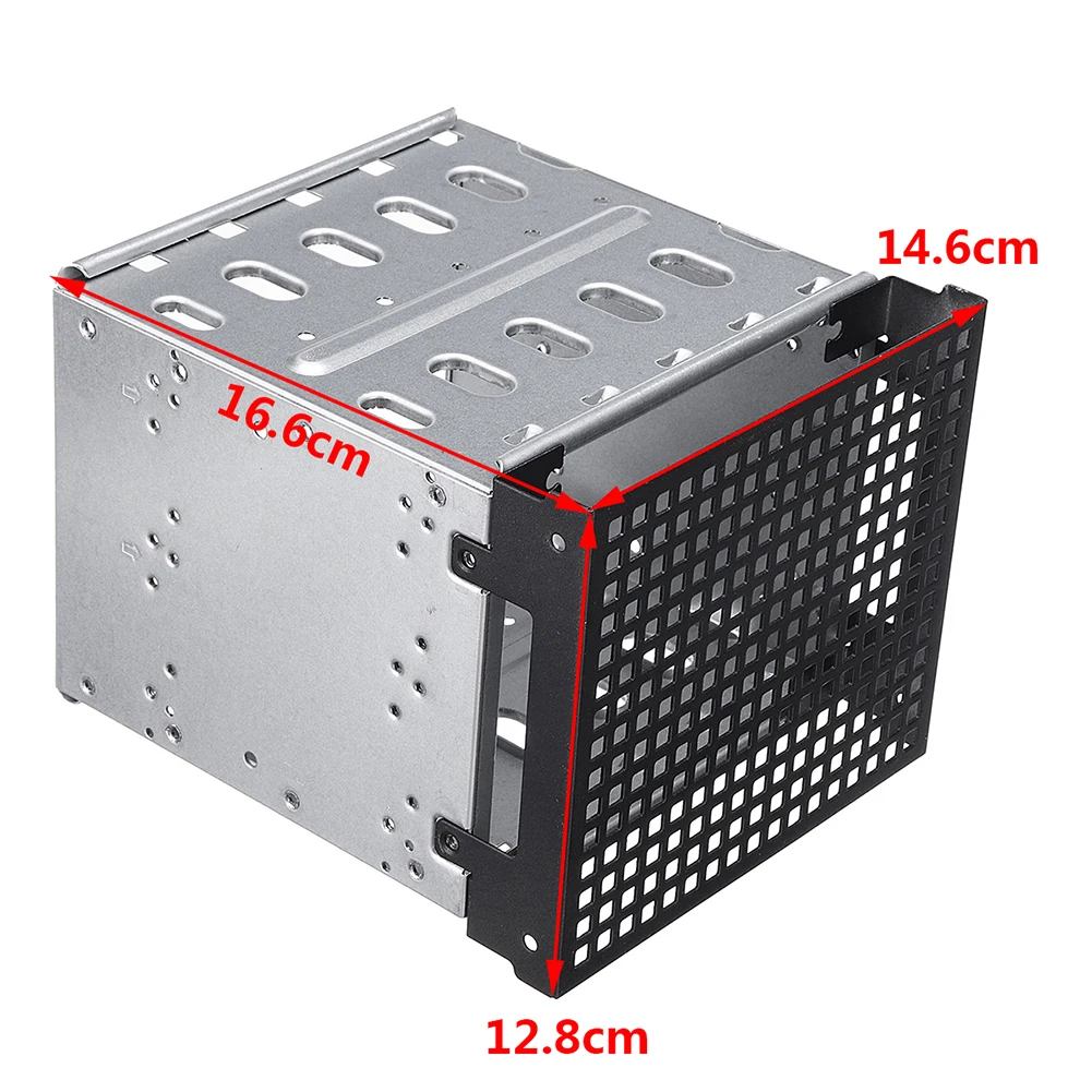 5,2" до 5x3,5" SATA SAS HDD Cage Rack жесткий диск лоток disco duro externo hdd 3,5 Caddy адаптер конвертер с вентилятором пространства серебристый