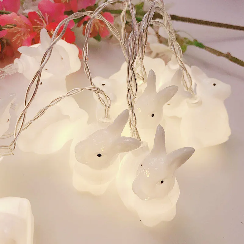 INS светодиодный светильник на батарейках с кроликом, Милая Ночная гирлянда, волшебные гирлянды для рождества, праздника, детской комнаты