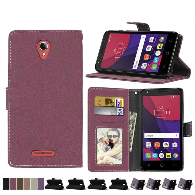 

Fashion Luxury Matte Leather Cases For Alcatel A3 U5 One Touch Go Play POP Star 3G 4S 4 Plus C7 C9 Fierce 2 XL Idol 3 Pixi First