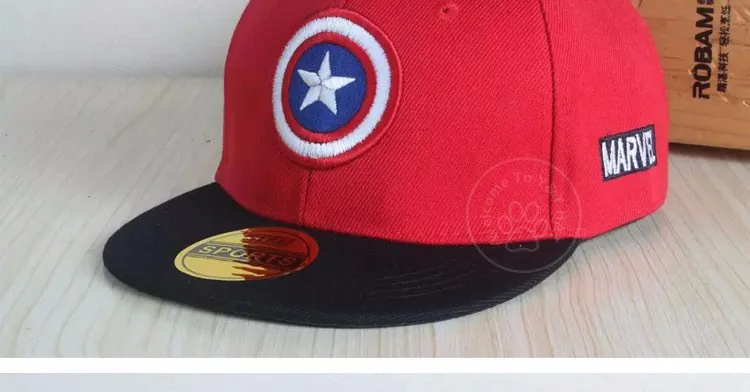 Весна Лето Snapback Кепка s дети бейсбольная кепка Marvel Мстители Капитан Америка Регулируемая косточка Snapback Кепка