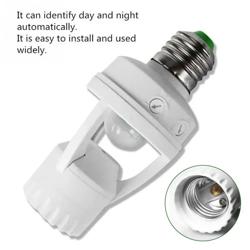 

360 Degrees PIR Motion Sensor Human 110-220V E27 Plug Socket LED Light Sensor Switch IR Infrared Induction Lamp Holder
