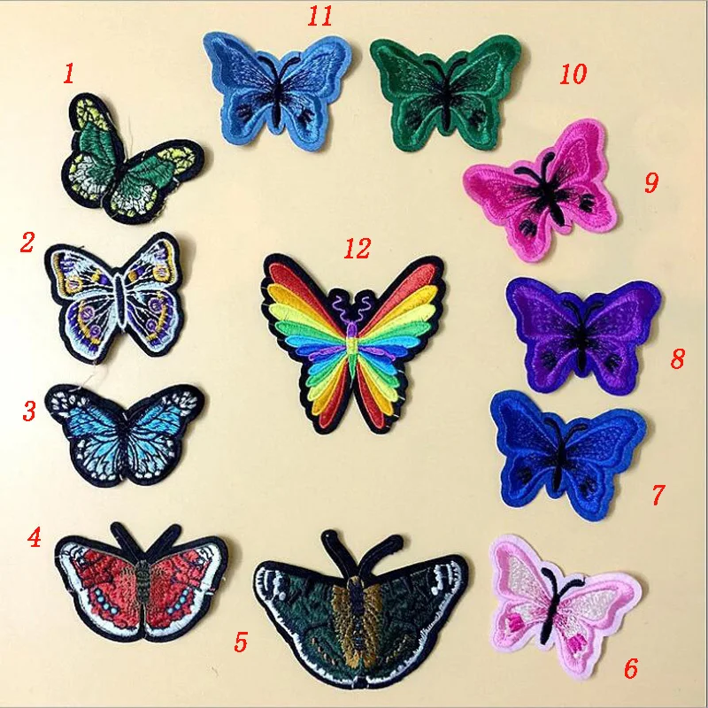 The Butterfly Design Embroidered Patches Fabric Iron on Patches For ...