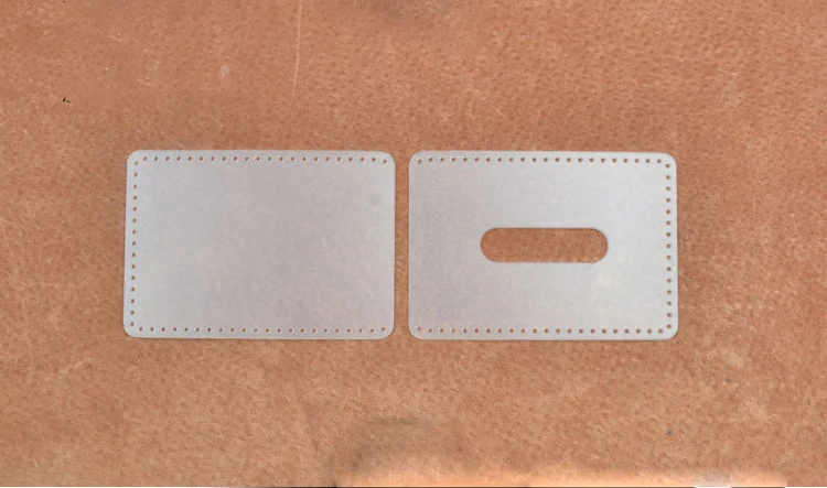 leather card holder pvc template DIY leather craft sewing pattern