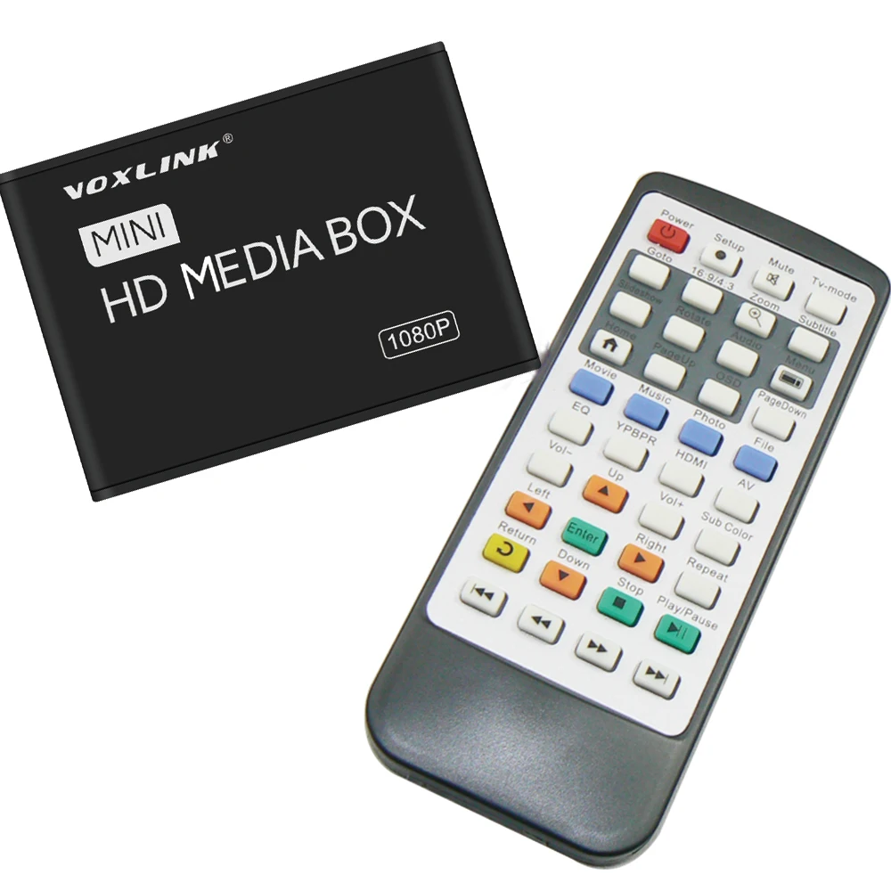 Voxlink multi media player Мини Full HD 1080 P HDD медиаплеера ТВ коробка Поддержка HDMI MKV RM SD USB SDHC MMC