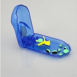 

Cute Pills Case Splitter Medicine Tablet Cutter Container Storage Box Cut Dose Box New Blue/Transparent