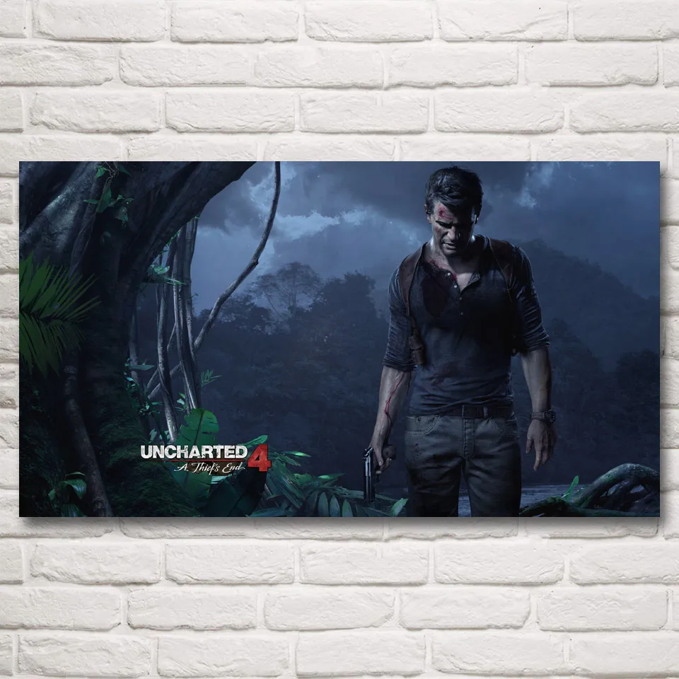 FOOCAME Uncharted 4 A Thiefs End Game Art шелковая ткань плакат печать украшение дома картина 11x20 16x29 20x36 24x43 30x54 дюймов