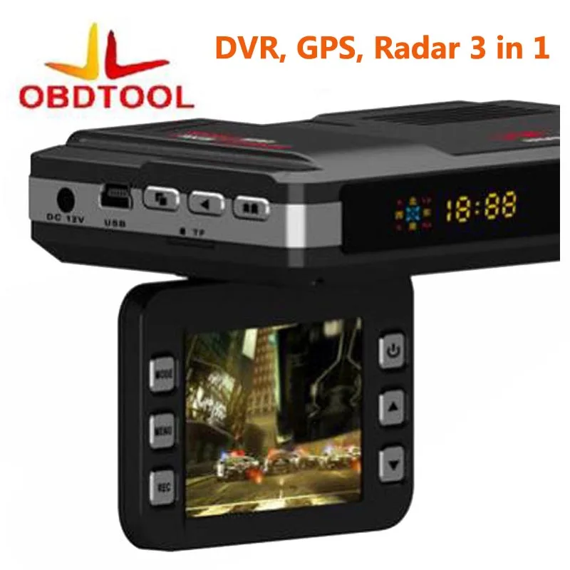 

ObdTooL Car DVR Radar Detector 3 in 1 with GPS Camera FHD 1080P Speedcam Anti Radar Detectors Dash Cam WDR