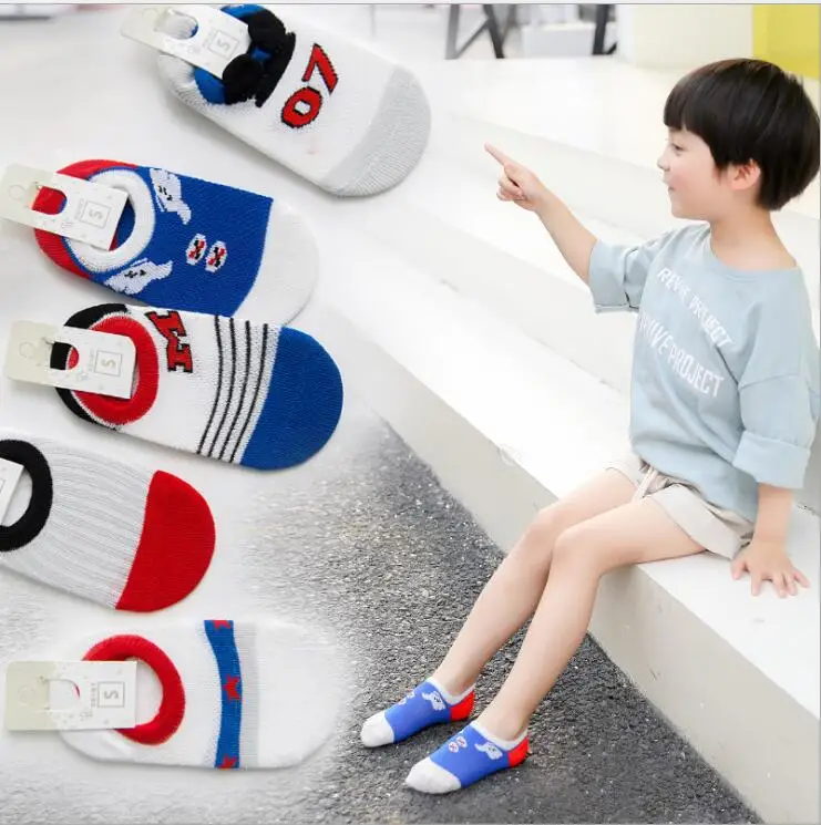 

18 summer new cotton socks mesh breathable silicone invisible socks for male female baby socks wholesale