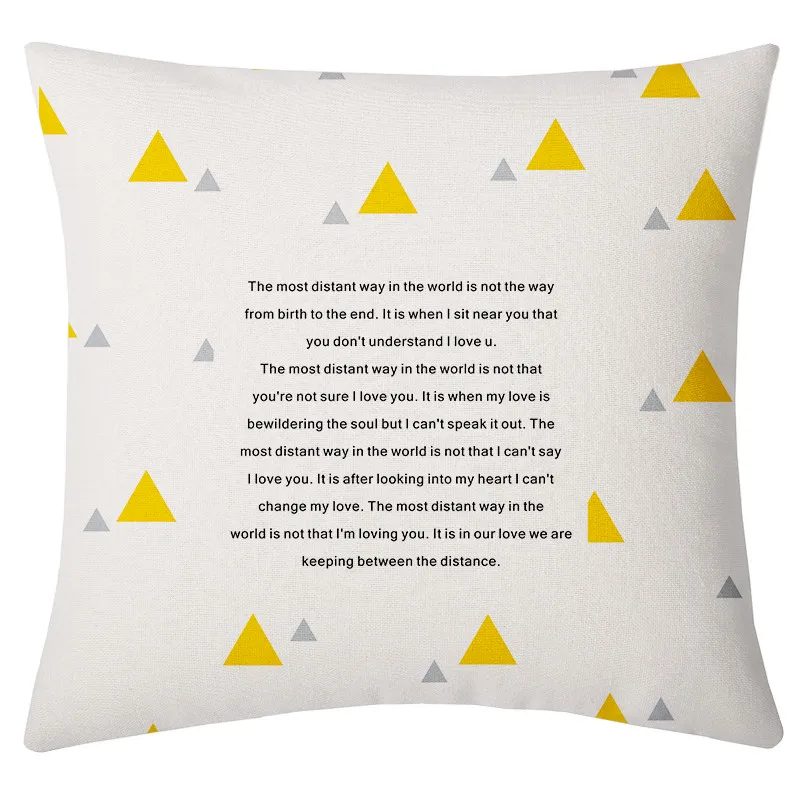 Желтый олень геометрический наволочка улыбка домашний декор вельветовый чехол для подушки пледы подушки наволочка 45x45 см - Цвет: F