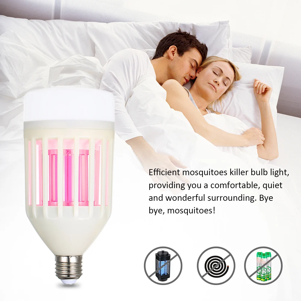 LED Bug Zapper Light Bulb Electronic Mosquito Killer Lamp Socket
