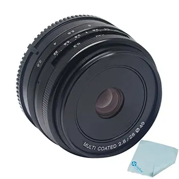 

Mcoplus Meike MK-28-2.8 28mm f/2.8 fixed manual focus lens for APS-C Mirrorless Camera Canon Eos M1 M2 M3 with Cleaning cloth