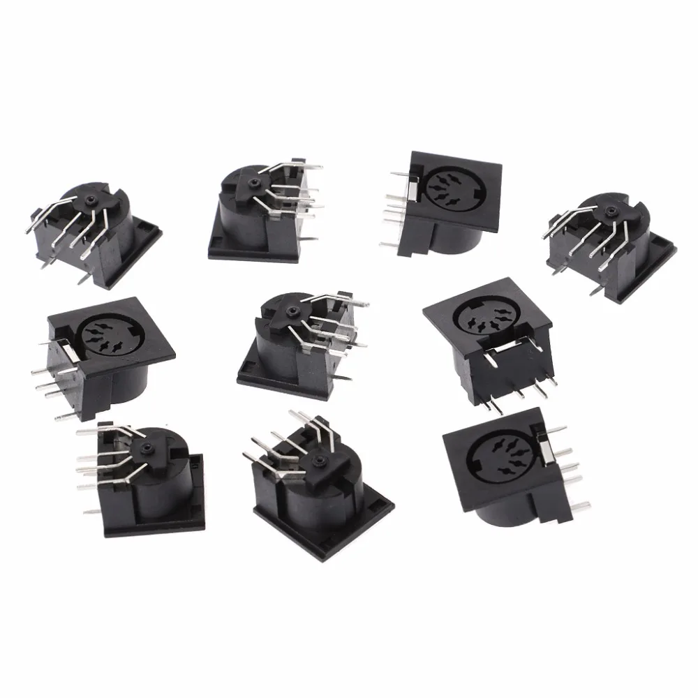 10 Pcs/Set PCB Panel Mount Female Connector DIN5 DIN 5-Pin Jack DS-5-01 Connectors | Обустройство дома
