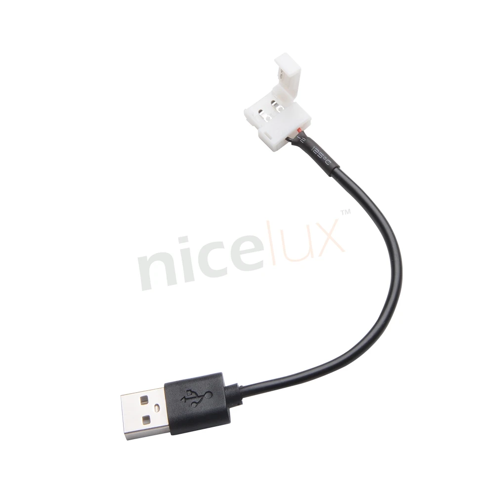 5 шт. 2 контактный разъем USB для светодиодных лент DC В 8 мм 10 5050 3528 2835 IP20