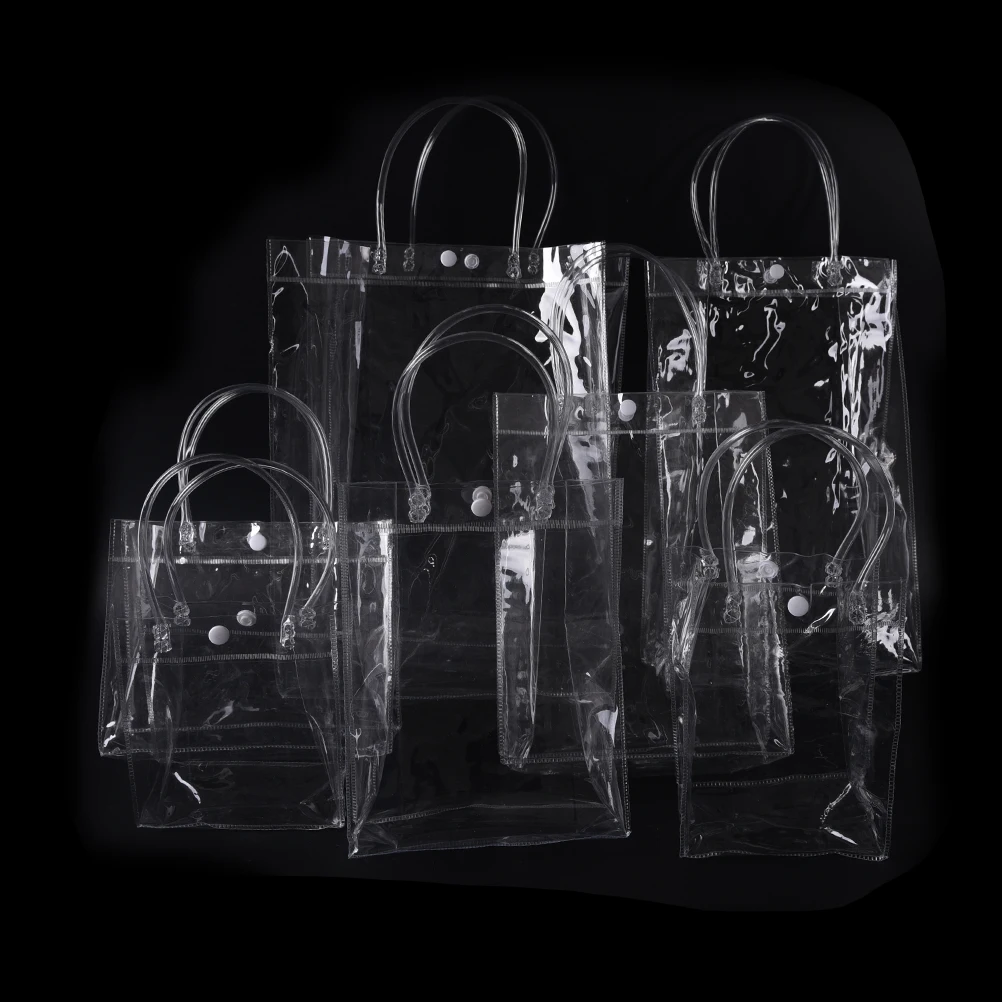 10 مقاسات المحمولة واضحة شفافة البلاستيكية للماء pvc حقائب السفر حقيبة ماكياج التجميل