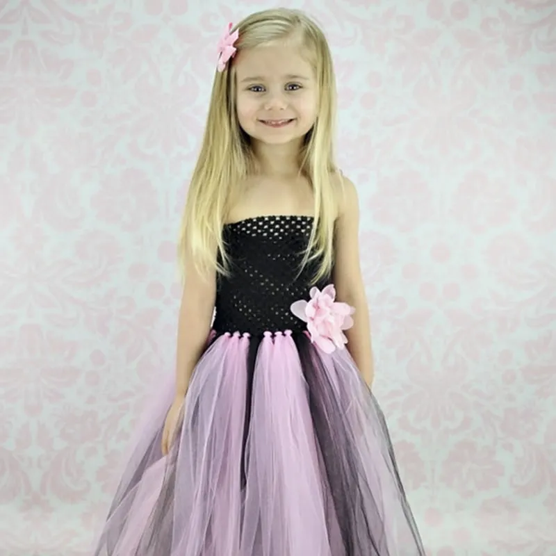 

2018 Top quality European style Flower Girl Dresses Light Coffee and Light Pink 2-8Y Draped Ball Gown Evening Dress Kids Prom