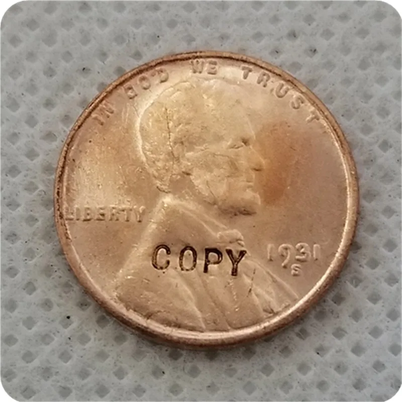 Копия 1931 S Линкольн Пшеница цент, Пенни имитация монеты