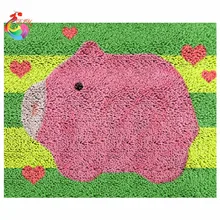 Animais diy tapetes de crochê ganchos trevo kit de ferramentas em uma mala kits de ponto cruz crochê ganchos trava gancho tapete kits(China)