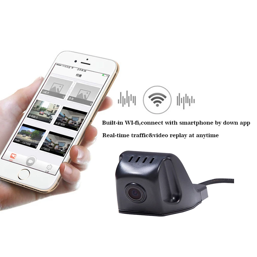 LiisLee Автомобильный видеорегистратор регистратор DVR мини Wifi управление IOS Android