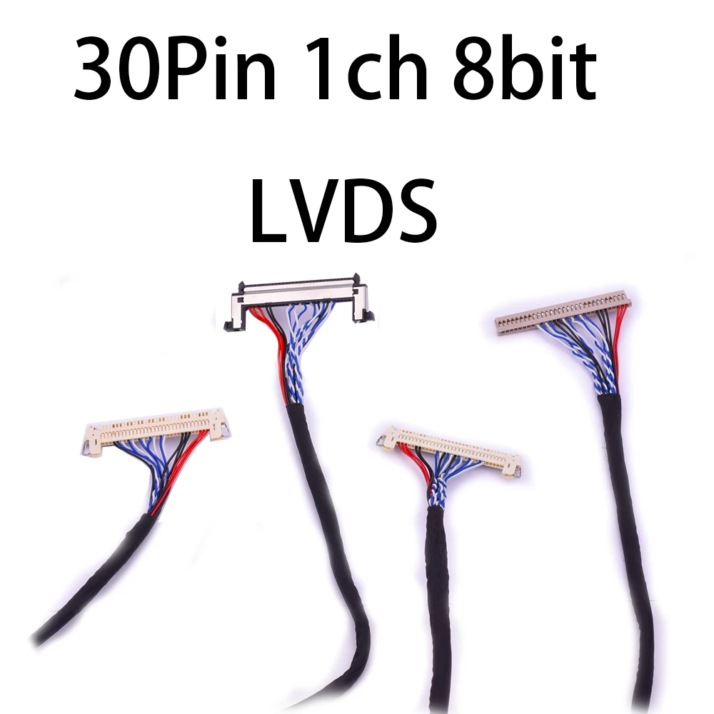 

30pin 1ch 8-bit lvds cable for panel V260B3-L01 V216B1 v296w1 18.5inch 20.1inch 32-37inch
