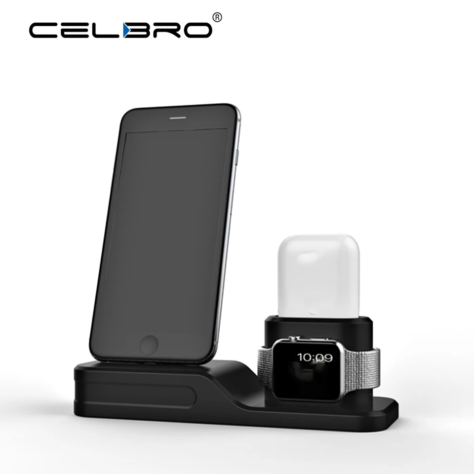 

For iPhone XR XS Max 8 7 6 6S Plus Charging Docking Station for Apple Pencil Watch iWatch 4 3 2 1 Airpods Desktop Charger Stand