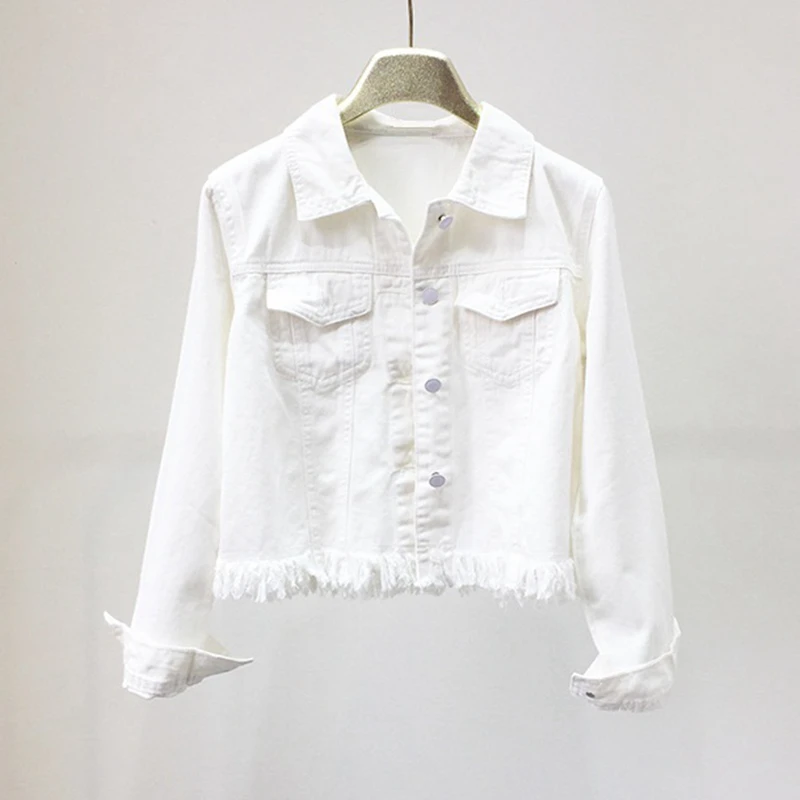 Lguc.H Women Short Denim Jean Jackets Coats Female Autumn Winter Casual