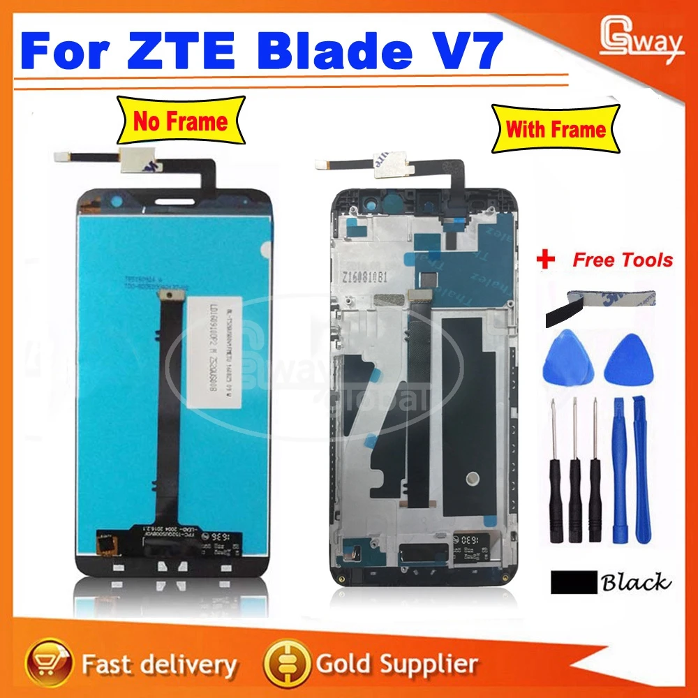 imágenes para 100% nuevo módulo para smartphone zte blade v7 lcd pantalla + touch asamblea de pantalla con marco imágenes para 100% nuevo módulo para smartphone zte blade v7 lcd pantalla + touch asamblea de pantalla con marco