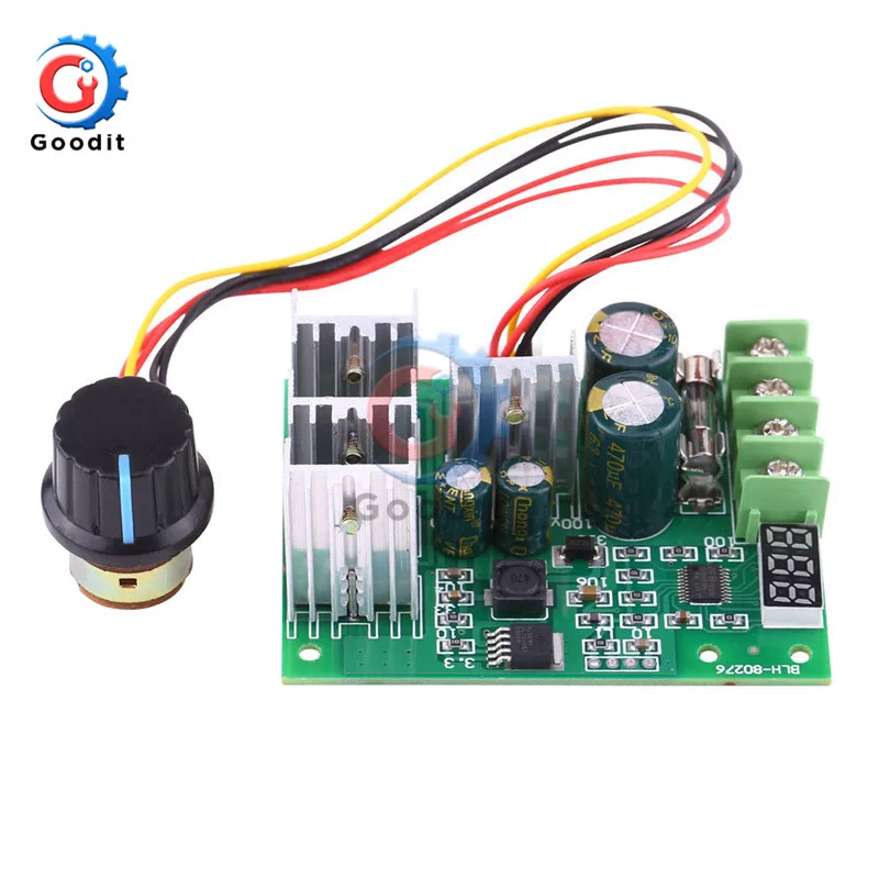 DC 6-60V 30A PWM DC регулятор скорости двигателя регулятор скорости регулируемый светодиодный цифровой регулятор скорости двигателя 12V 24V 36V DC 6 V-60 V