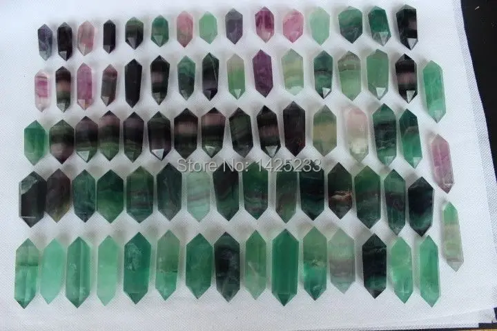 

1kg  (17-25pcs) natural  fluorite quartz crystal point wand (7-9)cm